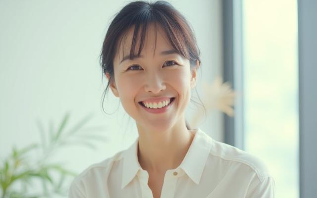 コンテンツ戦略コンサルタント、小林恵美のフレンドリーなポートレート。